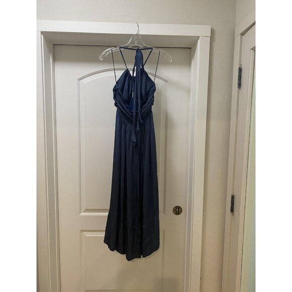 J Crew Collection Dress Womens 6 Navy Halter Maxi Gown Formal Evening Wedding - Picture 5 of 5